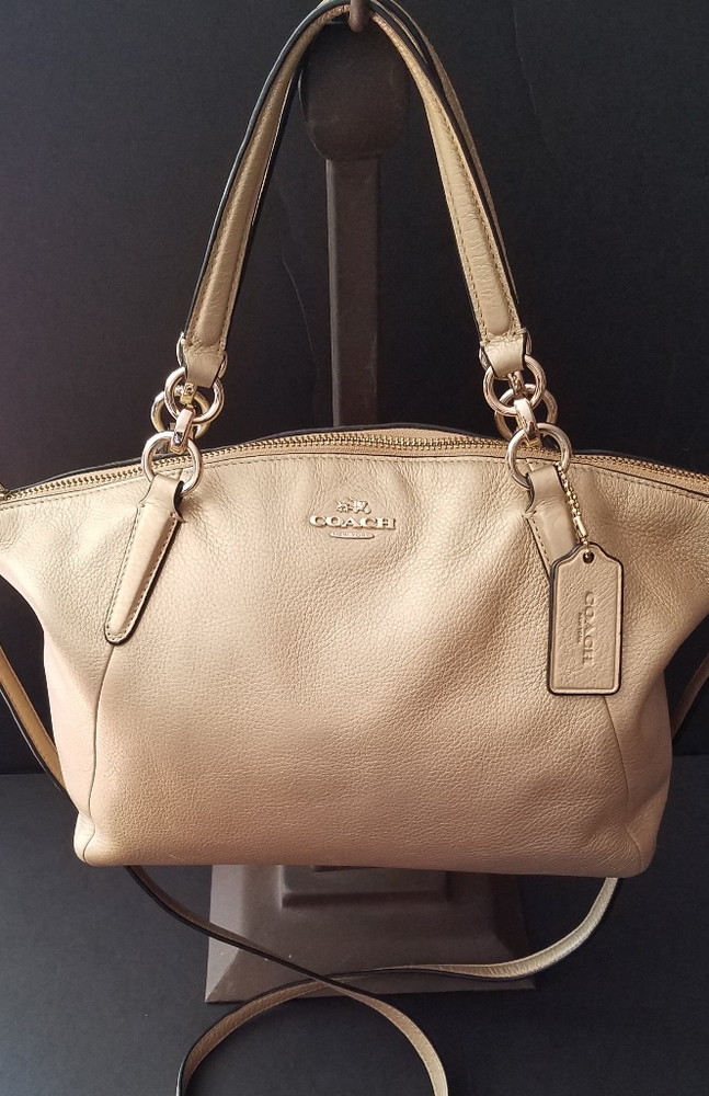 Coach Kelsey Small Leather Satchel Gold